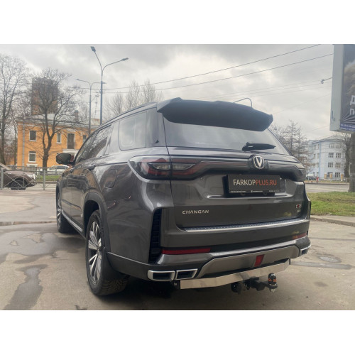 Фаркоп TCC для CHANGAN CS95 2024- Арт. TCU00421 (надпись Changan) (с отсекателем выхлопных газов, бампер не греется)