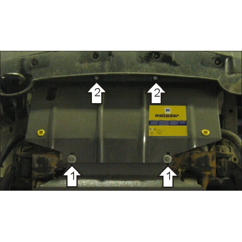 Защита Радиатора MOTODOR для Nissan Navara 2004-2010, Сталь 2 мм - Арт. 1438