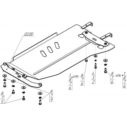 Защита КПП MOTODOR для Subaru Forester 2007-2013, Сталь 2 мм - Арт. 2220