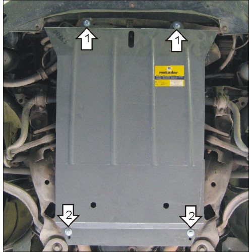 Защита Картера двигателя, КПП MOTODOR для Audi A4 2004-2007 (B7), Сталь 2 мм - Арт. 2713