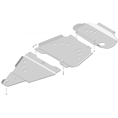 Защита Картера двигателя, КПП, Раздаточной коробки MOTODOR для Nissan Navara 2004-2010, Алюминий 5 мм - Арт. 31404
