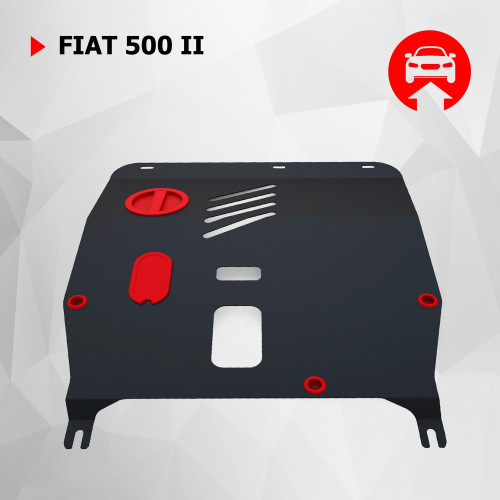 Защита Картера двигателя, КПП АвтоБроня для Fiat 500 2015- II рестайлинг, Сталь 45778 мм - Арт. 1.01706.1