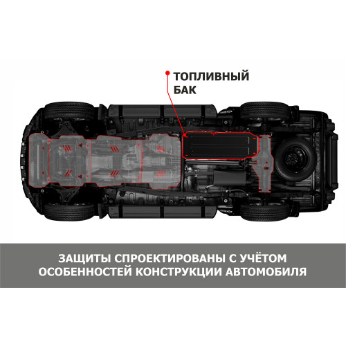 Защита Картера двигателя АвтоБроня для HAVAL H3 2024-, Сталь 45778 мм - Арт. 111.09434.1
