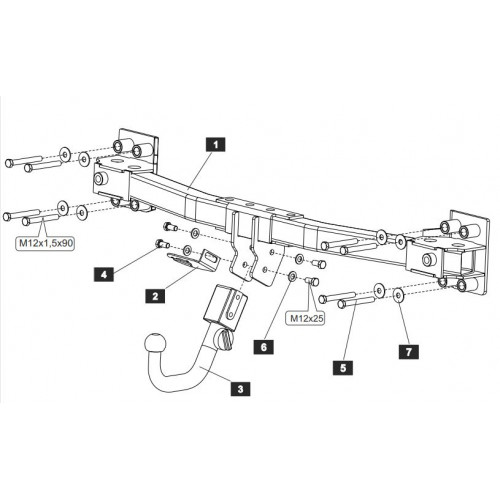 Фаркоп BALTEX на AUDI Q7 2005–2015 Арт. 26.1886.32 (снят с производства)